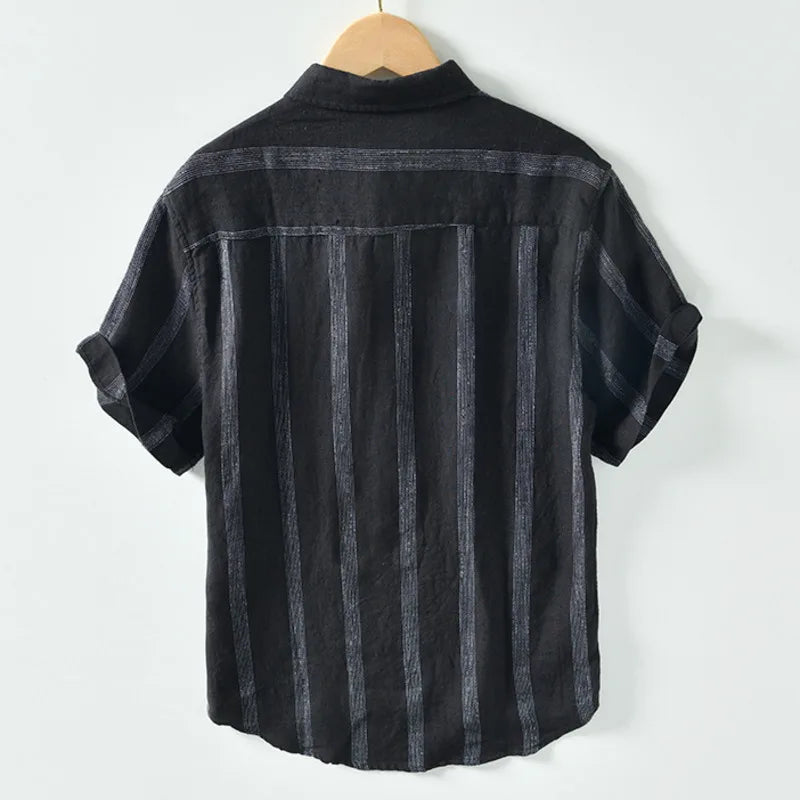 Elegante camisa japonesa de lino
