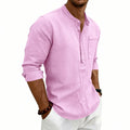 Camisa informal de lino para hombre