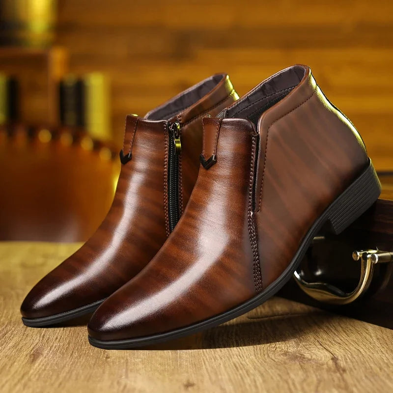Botas de cuero Beckett con cremallera