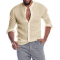 Camisa de algodón y lino