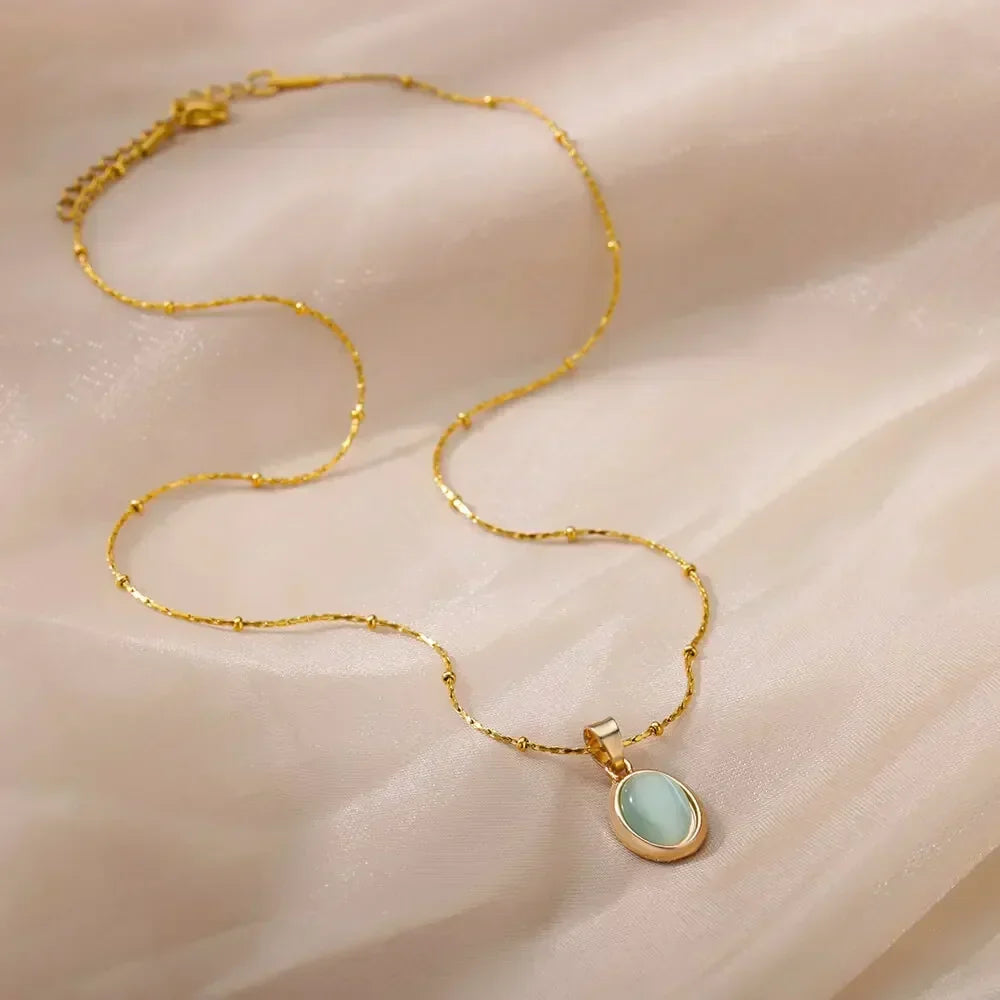 OPALINA | Collar Colgante Gota de Ópalo