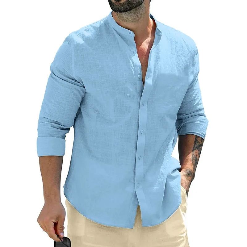 Camisa de lino para hombre