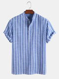 Elegante camisa a rayas de manga corta