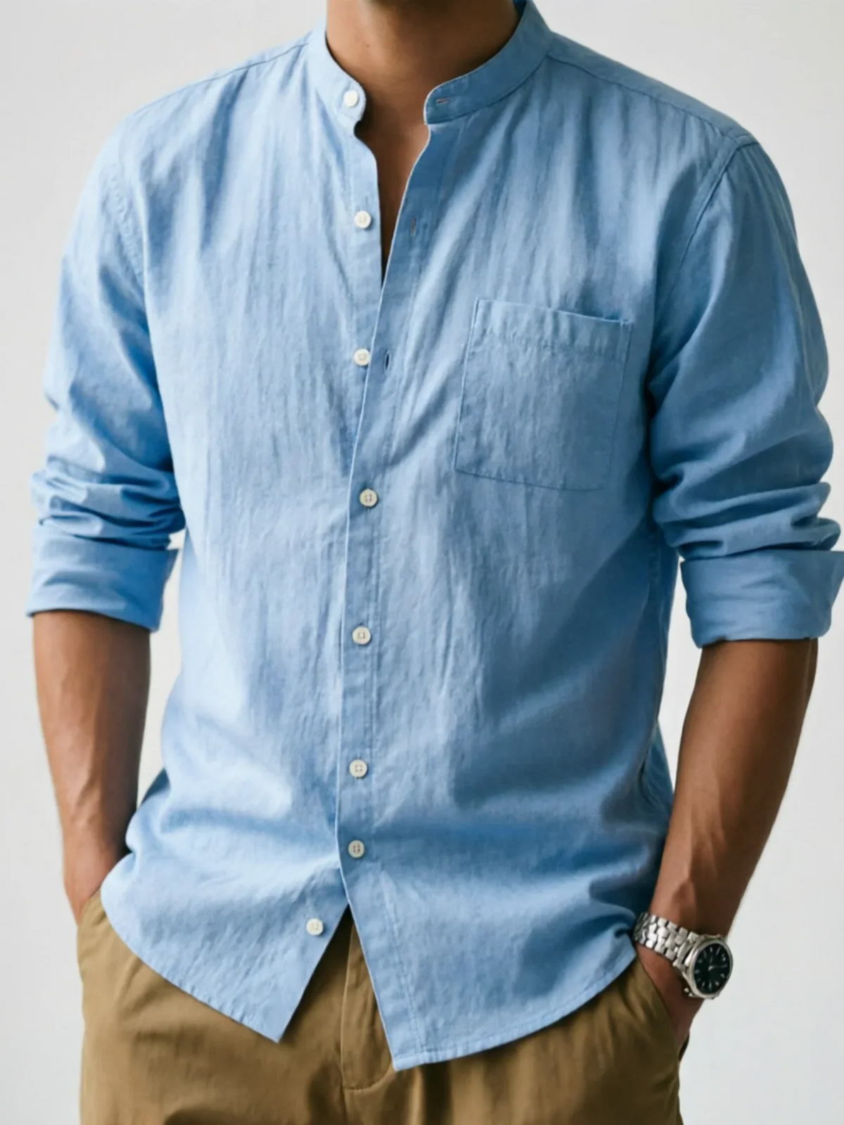Elegante camisa de verano de lino