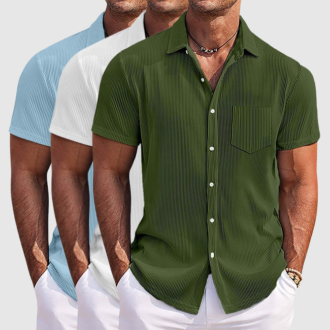Elegante camisa de verano a rayas
