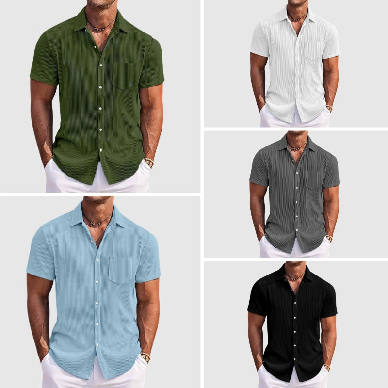 Elegante camisa de verano a rayas