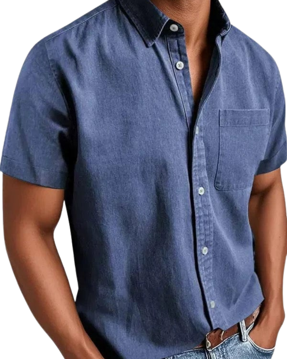 Camisa elegante de manga corta