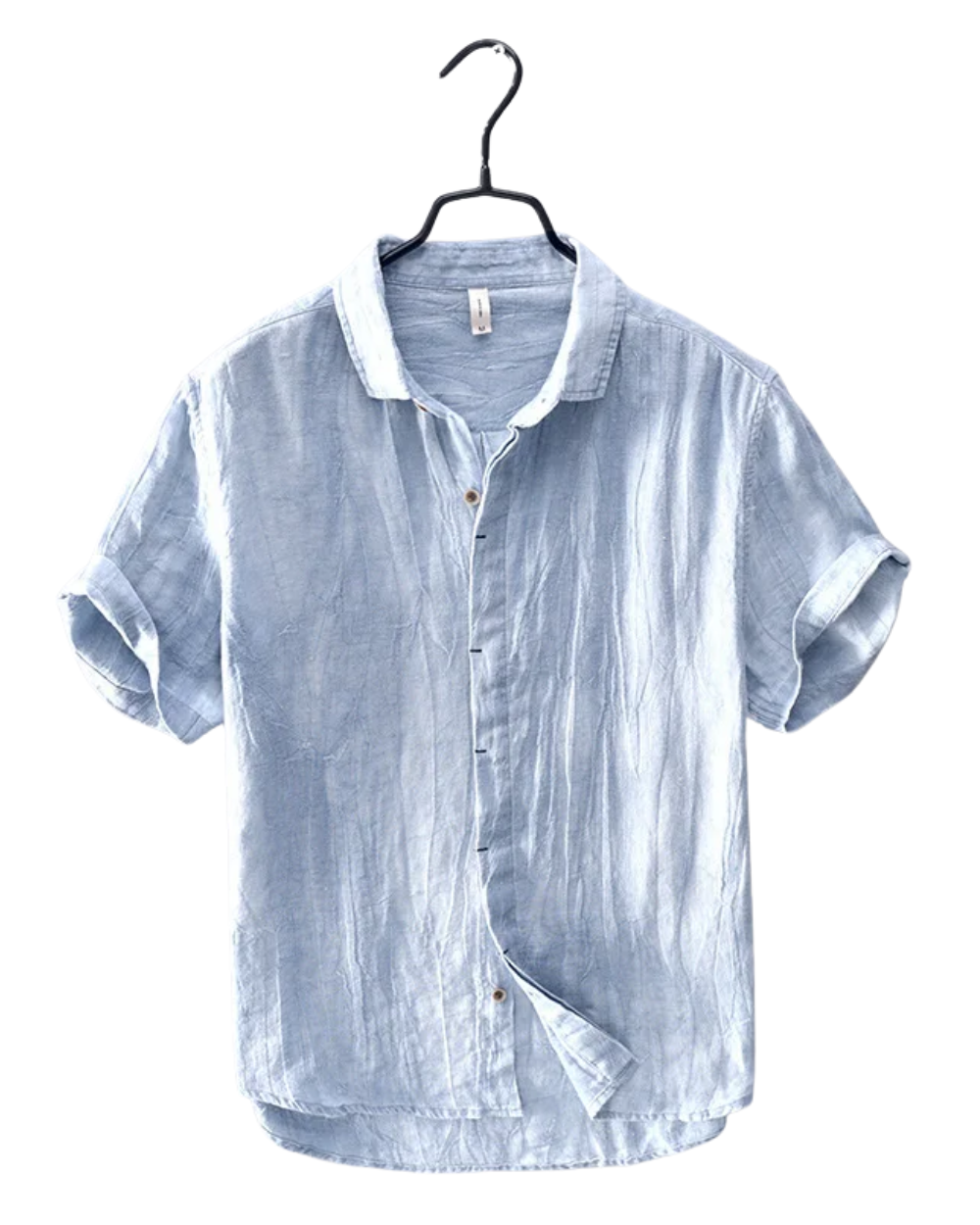 Elegante camisa de lino de estilo japonés