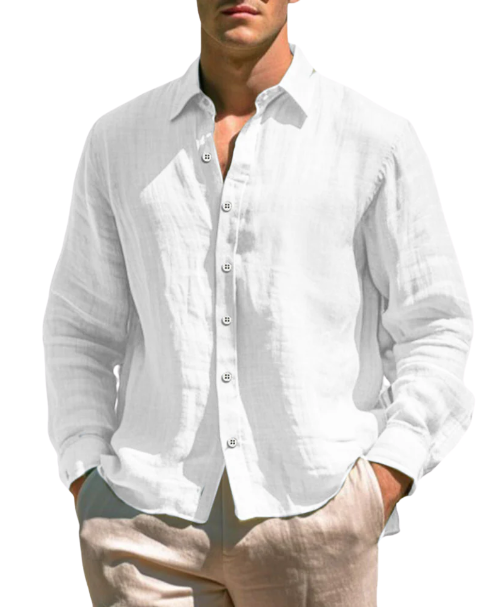 Camisa informal de lino