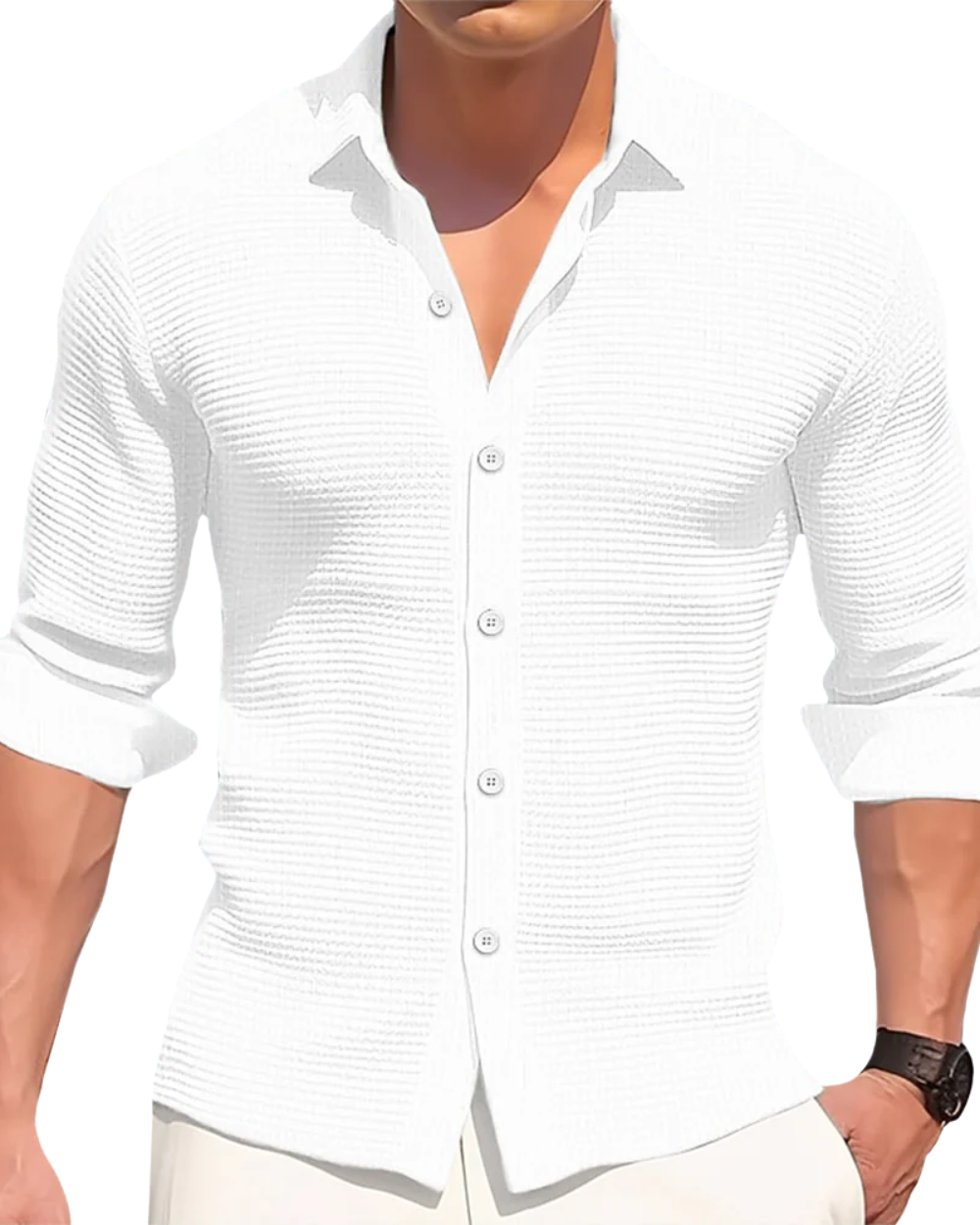 Camisa informal de algodón