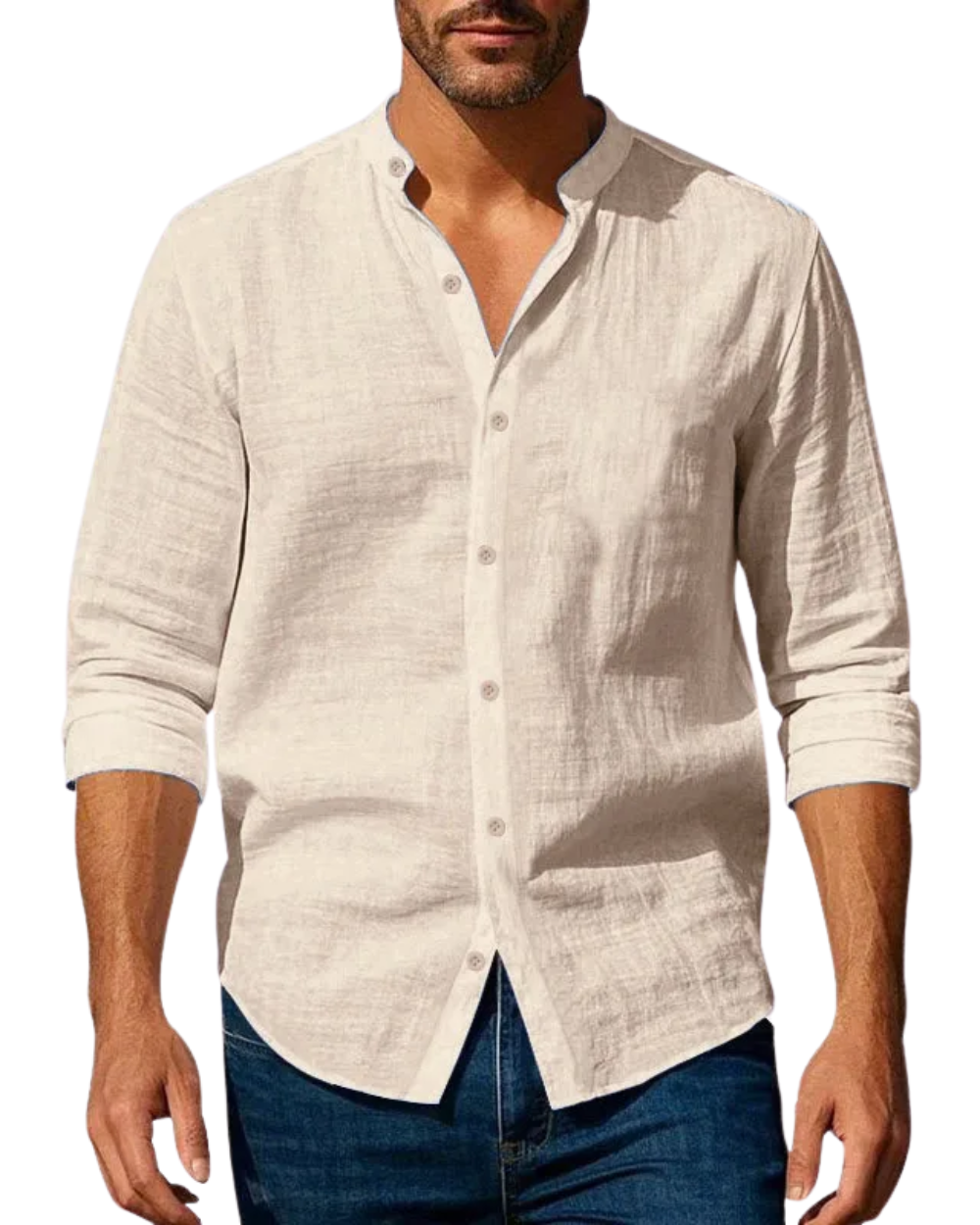 Camisa de verano de algodón y lino