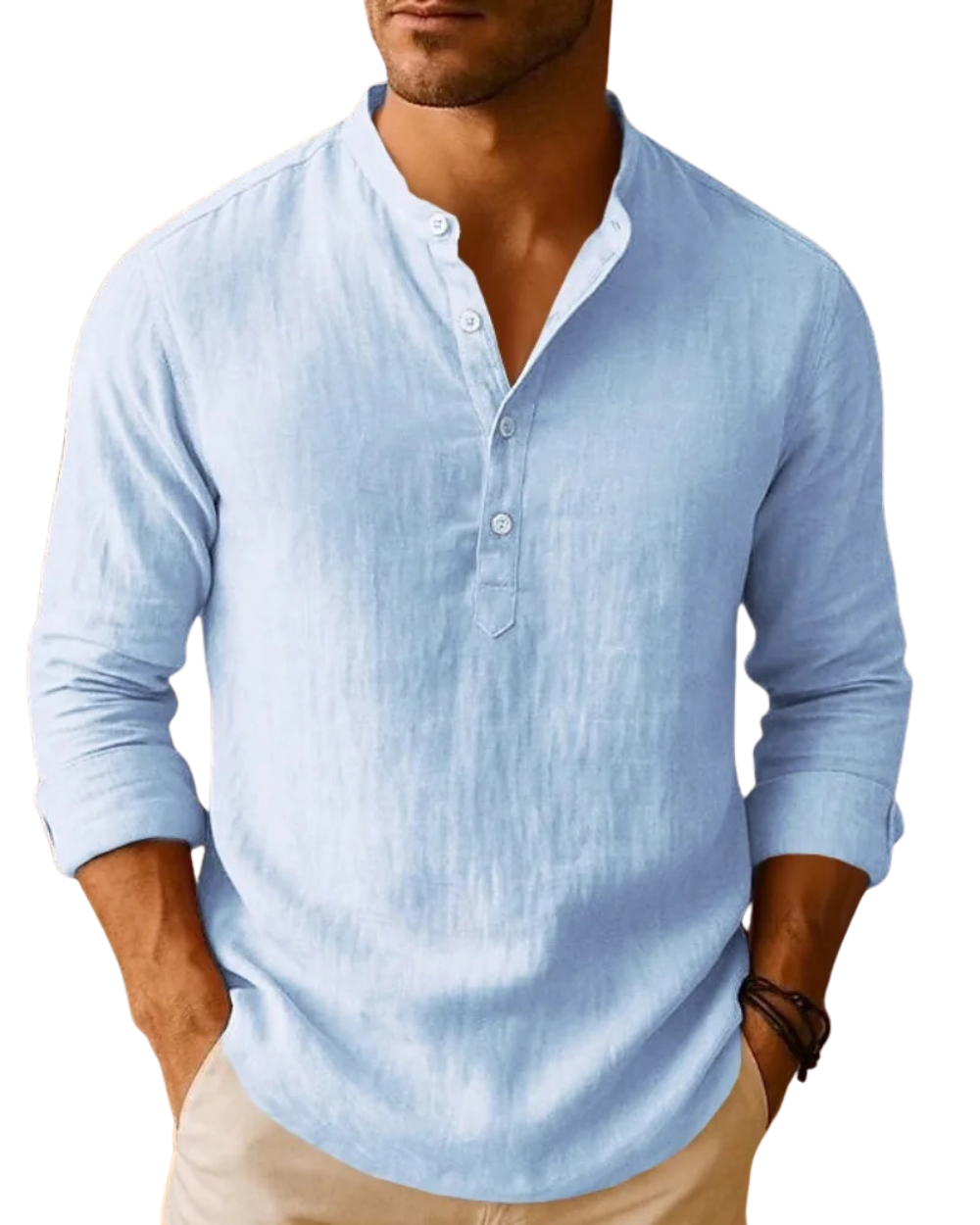 Elegantes camisas de playa de lino