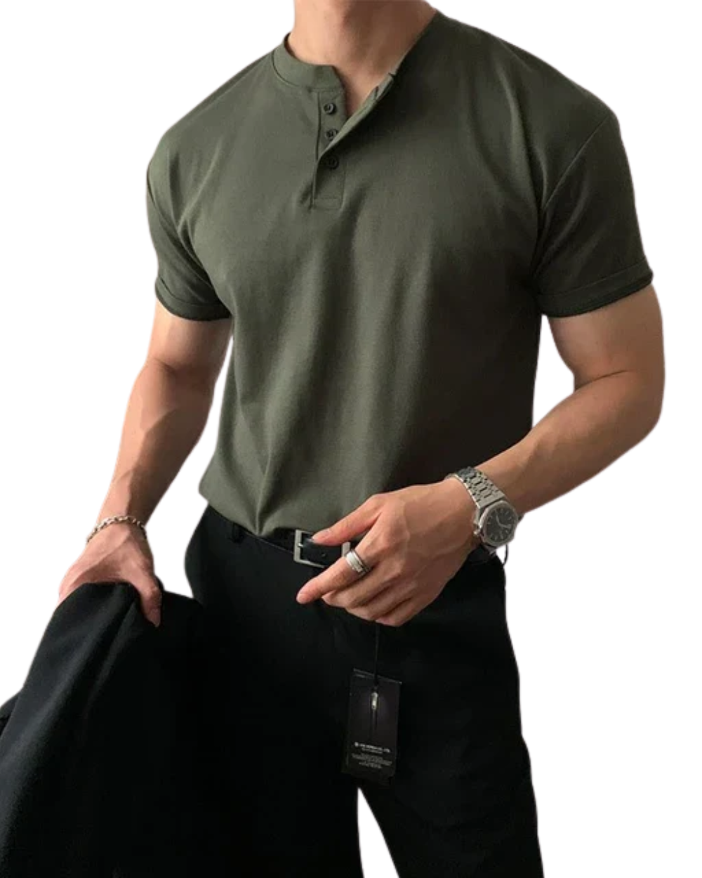 Elegante camiseta Henley