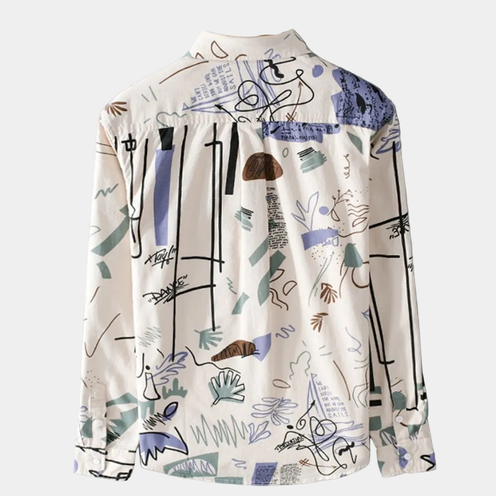 Camisa informal de manga larga para hombre