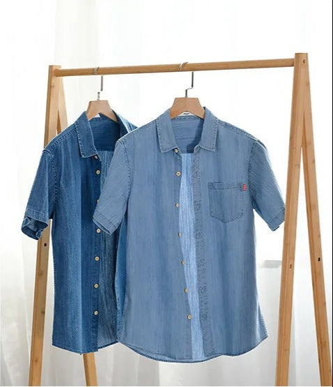 Camisa vaquera de manga corta
