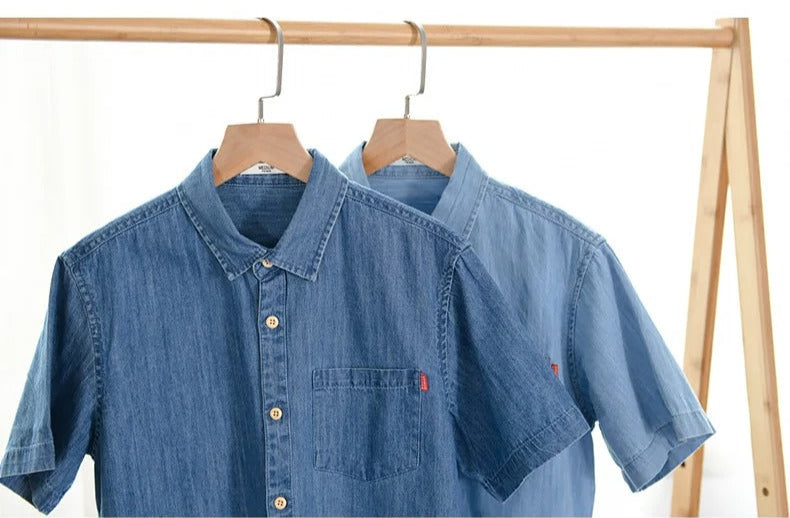 Camisa vaquera de manga corta