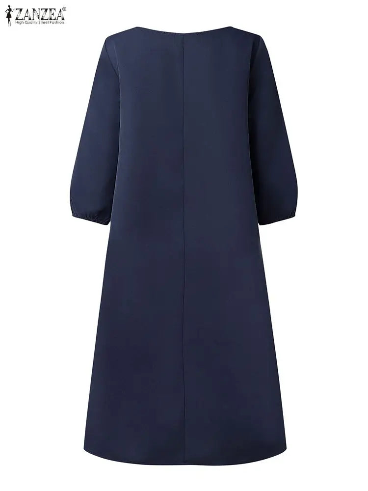 Vestido Elena Azul Marino