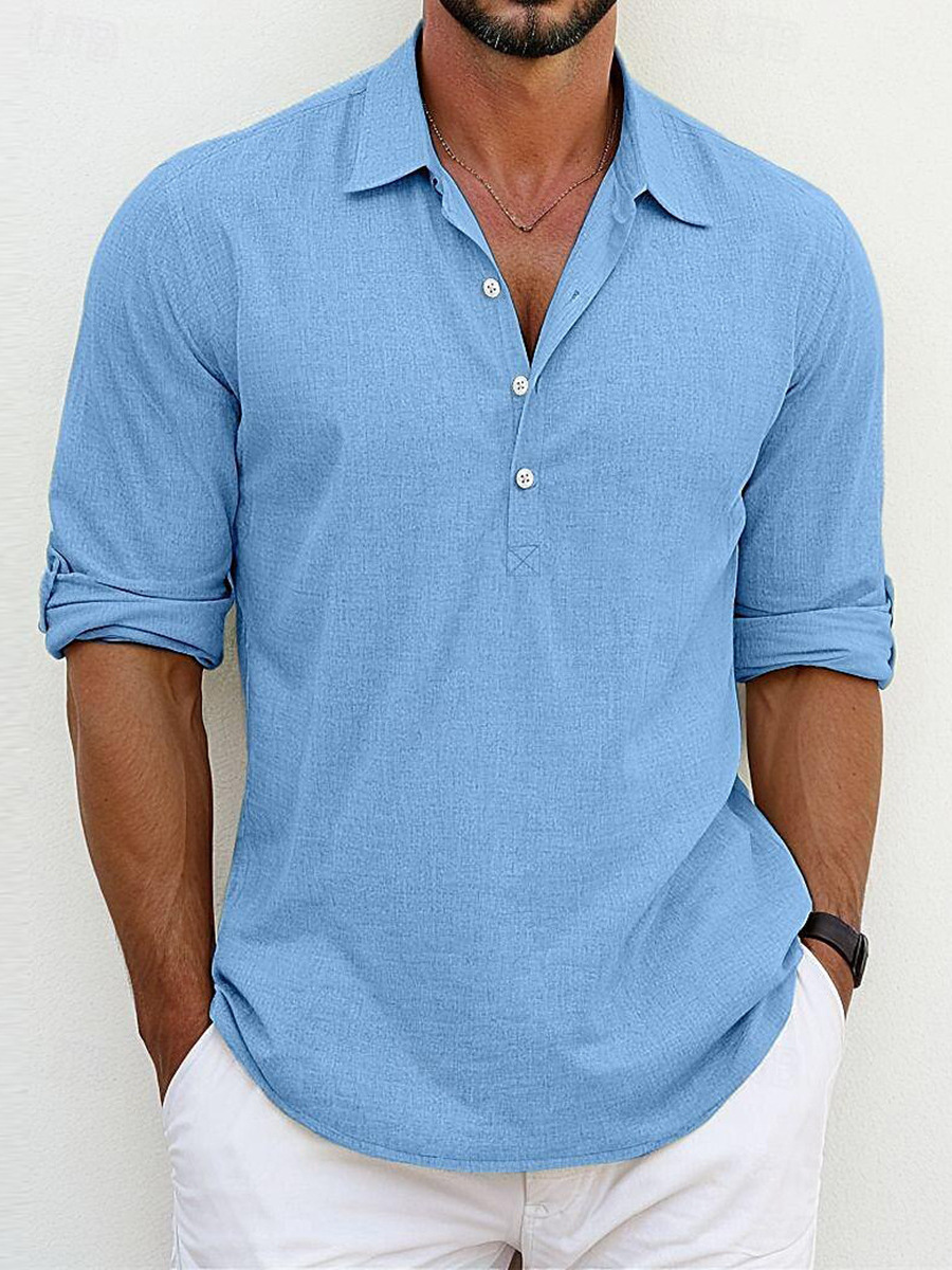 Camisa de lino de alta calidad