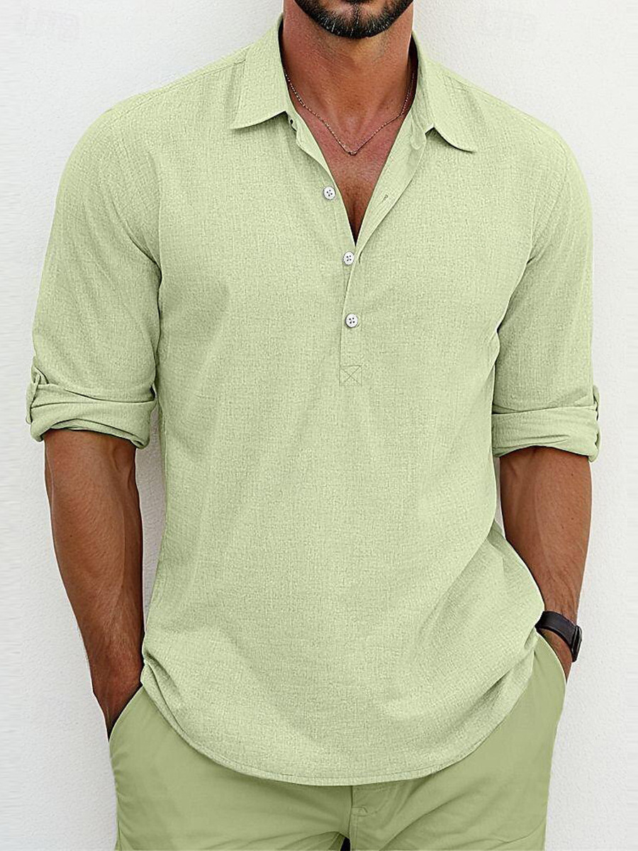 Camisa de lino de alta calidad