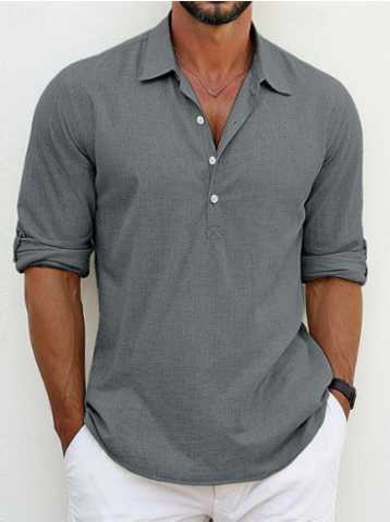 Camisa de lino de alta calidad