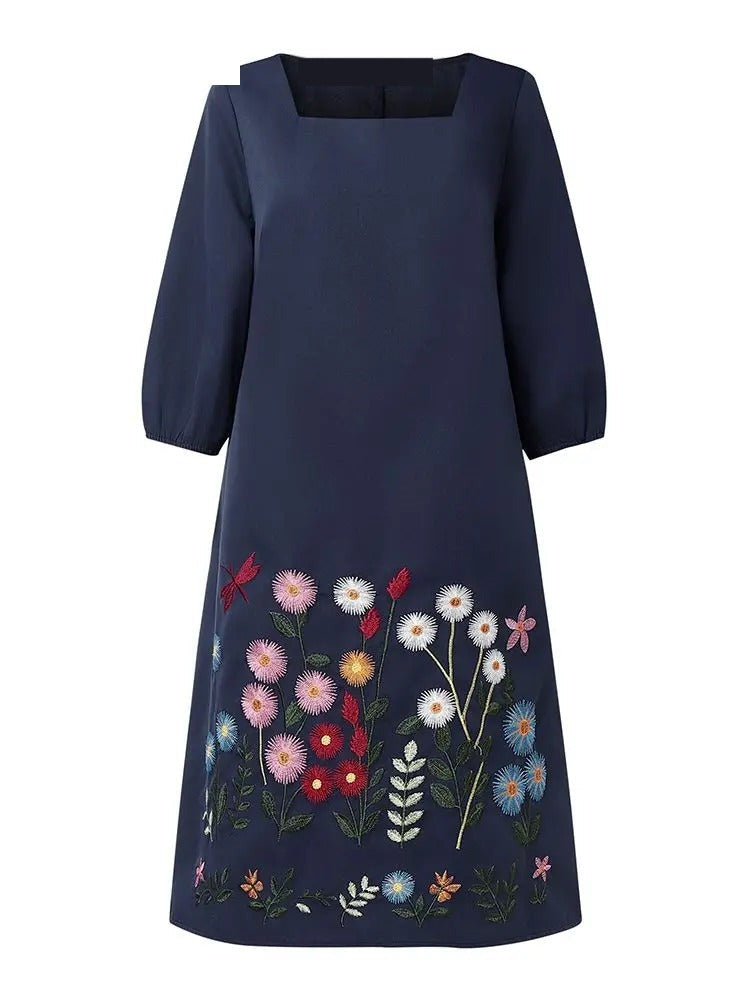 Vestido Elena Azul Marino