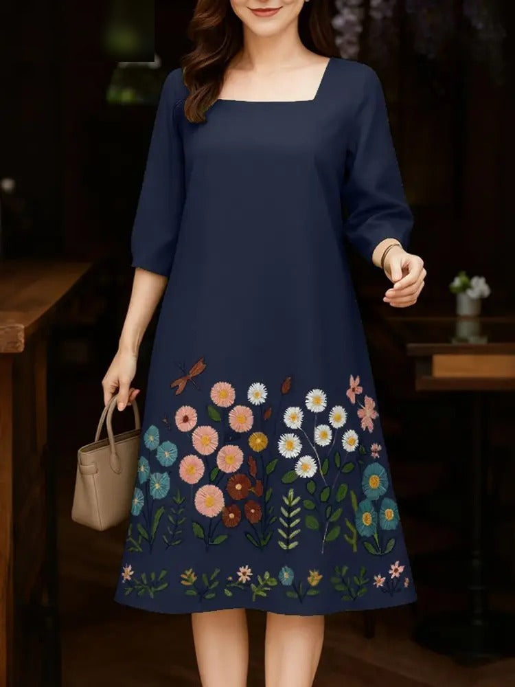 Vestido Elena Azul Marino