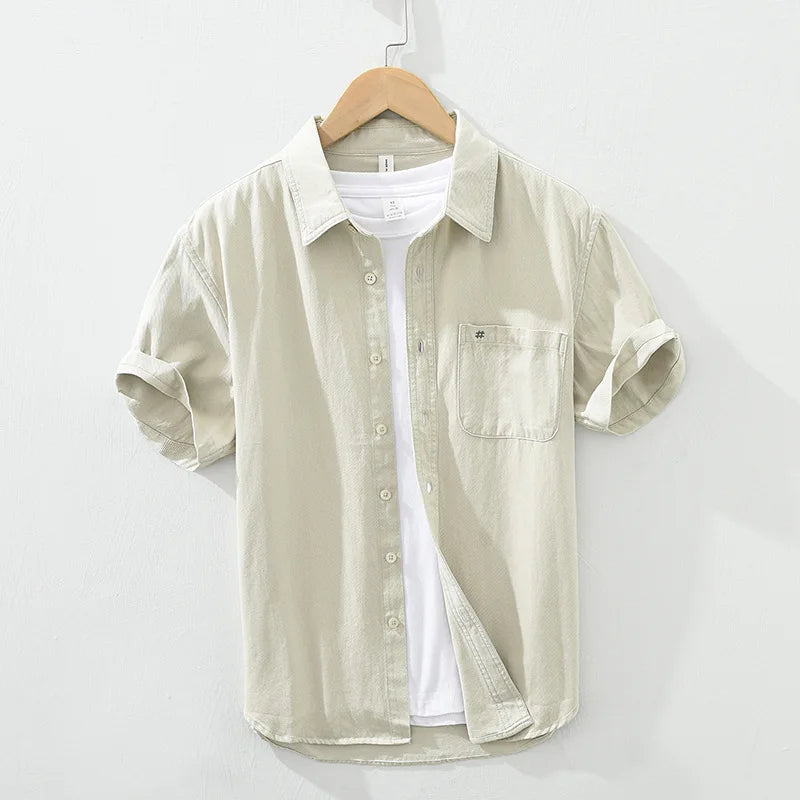 Camisa de algodón de manga corta