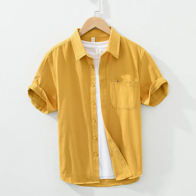 Camisa de algodón de manga corta